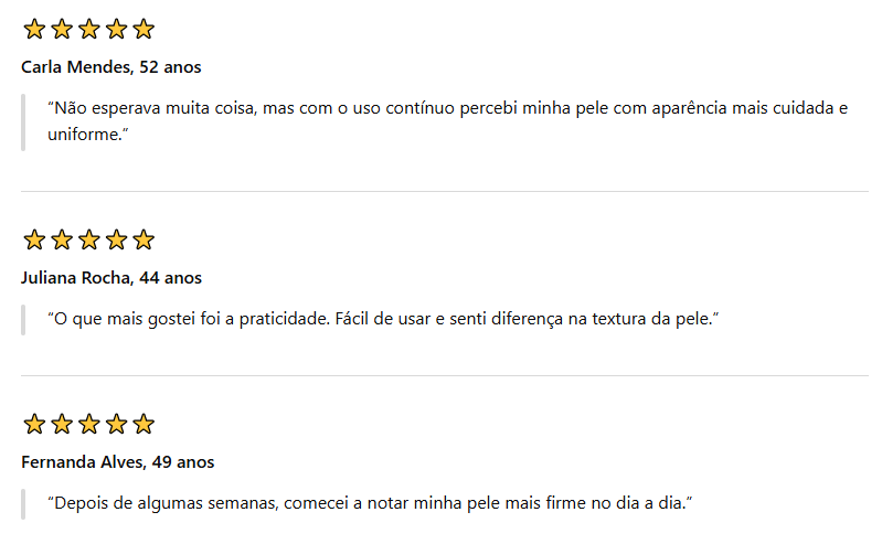 print de tela de depoimentos de clientes